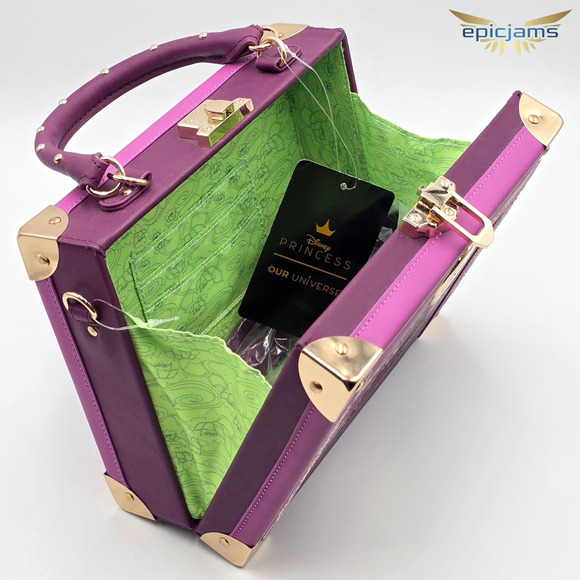 Disney The Princess and The Frog Tiana's Palace Trunk Purple Crossbody Bag Purse - Picture 5 of 5